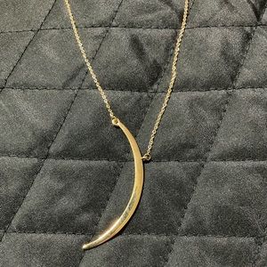 NWOT Sterling Forever 14K gold Crescent Moon Pendant